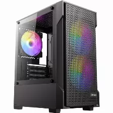 Gabinete Antec Vx100m Argb, Mini Tower, Micro Atx, Itx, 3x Ventiladores Argb 120mm, Negro Open Box