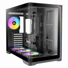 Gabinete Antec C5 Curve Argb. Midi Tower, 4x Ventilador 120 Mm, Compatible Btc, Negro