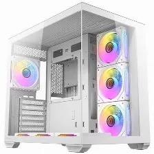 Gabinete Antec Cx Mirror, Mid Tower, Vista Panoramica, 7x Ventiladores, Blanco
