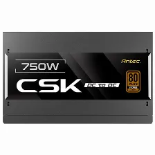 Fuente De Poder Antec Csk750 Dc, 750w , 80 Plus Bronze, Pcie 5.1, Negra