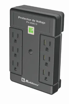 Supresor De Picos Koblenz Pv-2500 D 2000 W, 6 Contactos, Negro
