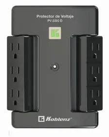 Supresor De Picos Koblenz Pv-2500 D 2000 W, 6 Contactos, Negro