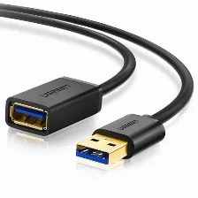 Cable Extension Usb Ugreen Usb-a Macho A Usb-a Hembra, 1 Metro, Negro