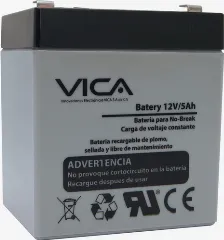 Bateria Para Ups Vica 12v/5ah Plomo, 12 V, 5 Ah, Gris