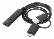 Divisor Audio Manhattan 153560 Usb-c & Usb-a A Usb-a & 3.5 Mm, 1 M, Negro