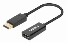 Adaptador Vídeo Manhattan 153713 Displayport A Hdmi, 0.15 M, Negro