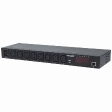 Sistema De Alimentacion Intellinet 8 Salidas Ac, Conector Acoplador C20, 50 - 60 Hz, Máxima Corriente 20 A, Color Negro