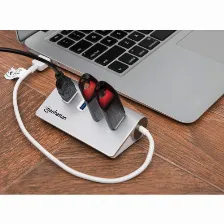 Hub Manhattan Hub Usb 3.0 Superspeed De 4 Puertos Interfaz Usb 3.2 Gen 1 (3.1 Gen 1) Type-a, 4 Usb A 3.1, Aluminio, Cantidad De Puertos 4, Longitud D