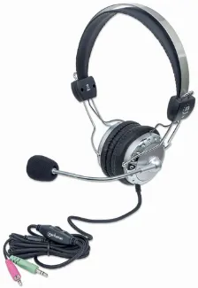 Diadema Manhattan Audifonos Acolchados Microfono Plata