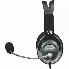 Audífonos Manhattan Audífonos Estéreo Clásicos Diadema, Alámbrico, 3.5 Mm, Negro