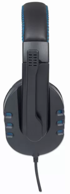 Audífonos Manhattan Audífonos Usb Para Videojuegos, Con Luces Led Diadema, Alámbrico, Usb, Negro, Azul