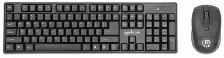 Kit Teclado Y Mouse Manhattan, Inalambrico, Color Negro