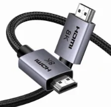 Cable Ugreen Hdmi 2.1 Macho A Macho, 8k, 60hz, 48 Gbit/s, 3 Metros, Negro/gris
