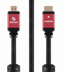 Cable Hdmi Steren 299-830 Canal Ethernet, 10 M, 10.2 Gbit/s, Negro, Rojo