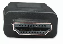 Adaptador Manhattan 304955, Mini Hdmi-19-p A Hdmi-19-p, Macho/macho, Color Negro