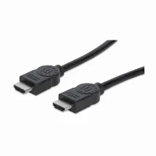 Cable Manhattan Hdmi, 3 Metros, 4k, 30hz, 3d, Blindado, Negro