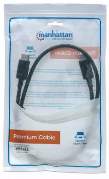 Cable Manhattan Displayport 1.2 A Displayport 1.2, Blindado, 60 Hz, 3 Metros, Negro