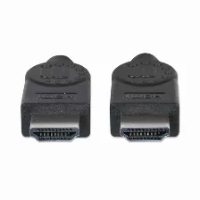 Cable Manhattan Hdmi, Hdmi Macho A Macho, 15 Metros, 4k, Blindado, Negro