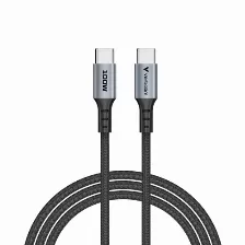 Cable Usb-c Verbatim Sync, Carga Ultra Rapida 100w, Usb-c A Usb-c, 480 Mbps, 1.2 Metros, Nylon Trenzado Ultra Resistente, Negro