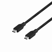 Cable Usb Genius, Usb-c A Usb-c, Usb 3.0, 5 Gbps, 150cm, 60 Watts, Negro