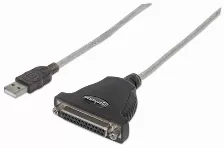 Cable Adaptador Manhattan 336581 De Usb2.0 A Paralelo Db25, 1.8 Metros Blister