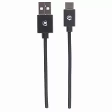 Cable Usb Manhattan Usb-a A Usb-c, 480mbps, 1 Metro, Negro