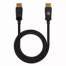 Cable Displayport Manhattan Cable Displayport 8k V1.4 Displayport 3 M, Negro