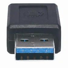 Adaptador Manhattan Usb-a A Usb-c, Negro