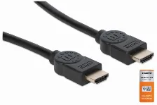 Cable Hdmi Manhattan Canal Ethernet, 1 M, 18 Gbit/s, Negro