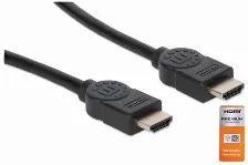 Cable Hdmi Manhattan Hdmi Alta Velocidad Con Ethernet, 1.8 Metros, Negro