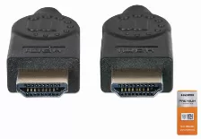 Cable Hdmi Manhattan Hdmi Alta Velocidad Con Ethernet, 1.8 Metros, Negro