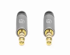 Cable De Audio Manhattan Cable Auxiliar De Audio Estéreo 3,5mm A 3,5mm, 5 M, Negro, Plata