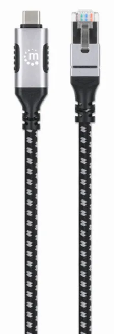 Patchcord Manhattan 394826 2 M, Negro, Plata