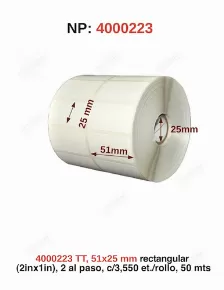 Papel Térmico Posline 4000223 Diámetro 2.5 Cm