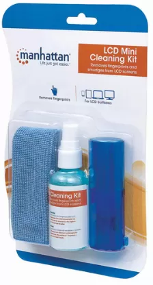 Mini Kit De Limpieza Manhattan Para Pc Y Pantallas, Solucion De Limpieza 60ml, Pano Limpiador Y Cepillo Suave