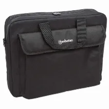 Maletin Para Laptop Manhattan London De 15.6 Pulgadas, Poliester, Color Negro