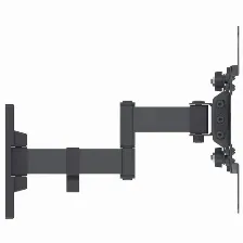Soporte Manhattan Para Tv Plana De 13pulg Hasta 42, Doble Articulacion, Hasta 20kg, Color Negro
