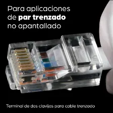 Paquete Plug Modular Intellinet, Rj45, Cat6, Multifilar, 100 Piezas