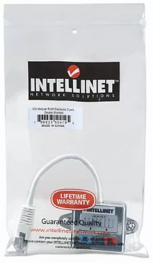 Adaptador Intellinet Rj-45, Macho - 2x Rj-45 Hembra, (504195) Plata