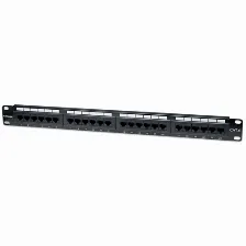 Panel De Parcheo Intellinet Cat6, 24 Puertos, 1u, Montable En Rack, Negro