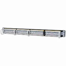 Panel De Parcheo Intellinet Cat6, 24 Puertos, 1u, Montable En Rack, Negro
