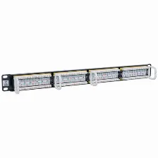 Panel De Parcheo Intellinet Cat6, 24 Puertos, 1u, Montable En Rack, Negro