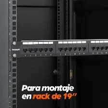 Panel De Parcheo Intellinet Cat6, 24 Puertos, 1u, Montable En Rack, Negro