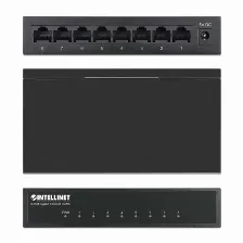 Switch Intellinet Rj-45 8, Gigabit Ethernet (10/100/1000), Negro