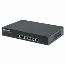 Switch Intellinet Switch Gigabit Poe+ De 8 Puertos Rj-45 8, Gigabit Ethernet (10/100/1000), Negro