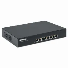 Switch Intellinet Switch Gigabit Poe+ De 8 Puertos Rj-45 8, Gigabit Ethernet (10/100/1000), Negro
