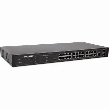 Switch Intellinet Gestionado, Rj-45 24, Gigabit Ethernet (10/100/1000), 1u, Negro