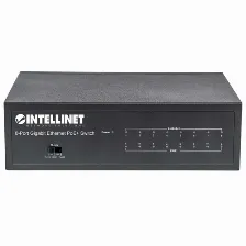 Switch Intellinet Switch Poe+ Gigabit Ethernet De 8 Puertos Gestionado, Rj-45 8, Gigabit Ethernet (10/100/1000), (poe +) 8, Negro