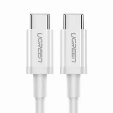 Cable Usb Ugreen Usb-c A Usb-c, 60w, 480 Mbit/s, 1 Metro, Blanco