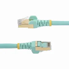 Patchcord Startech.com Cat6a, 0.5 M, U/ftp (stp), Turquesa